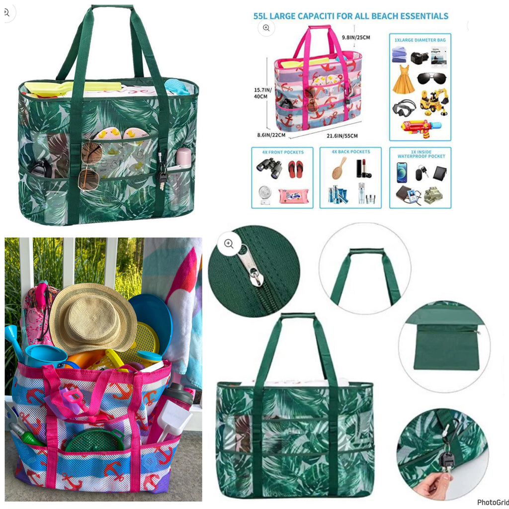 All You Need Beach Tote. Green Palm