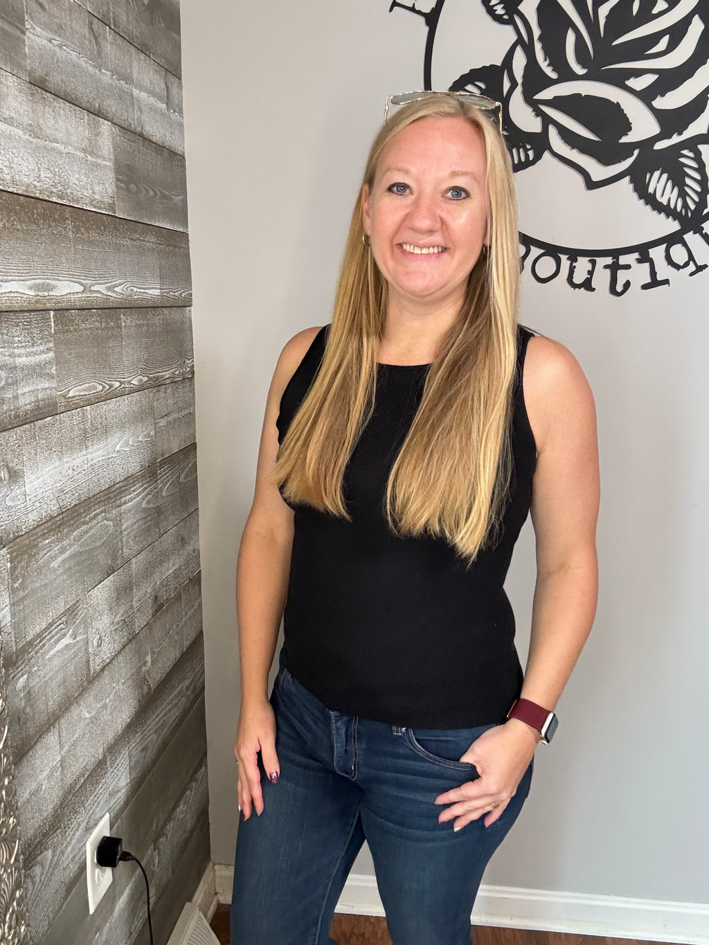 Black Knit Tank. S/m/l