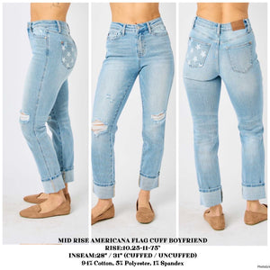 Judy Blue mid rise Americano Boyfriend jeans 7