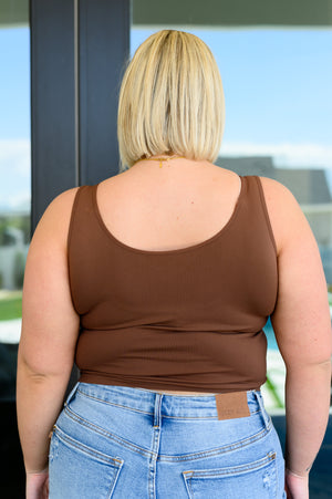 Carefree Seamless Reversible Tank in Brown