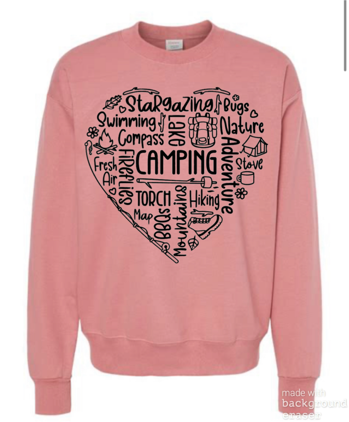 Camping Heart Sweatshirt