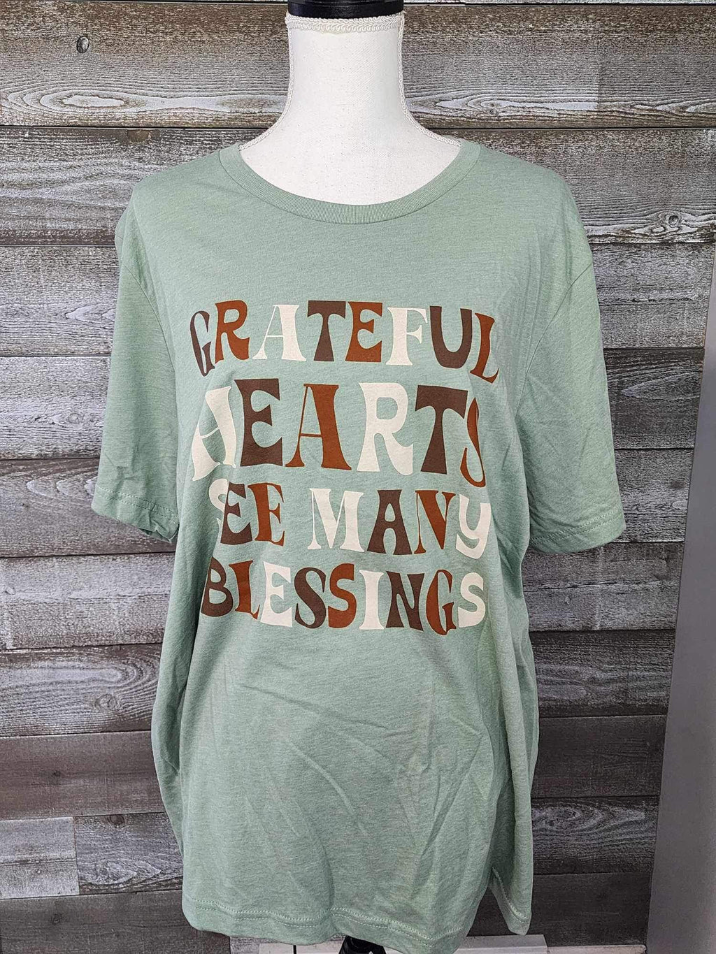 Grateful Hearts See Many Blessings Tee