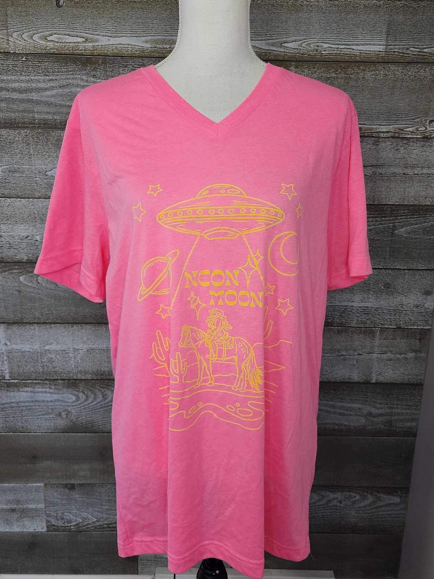 Neon Moon V-neck Tee