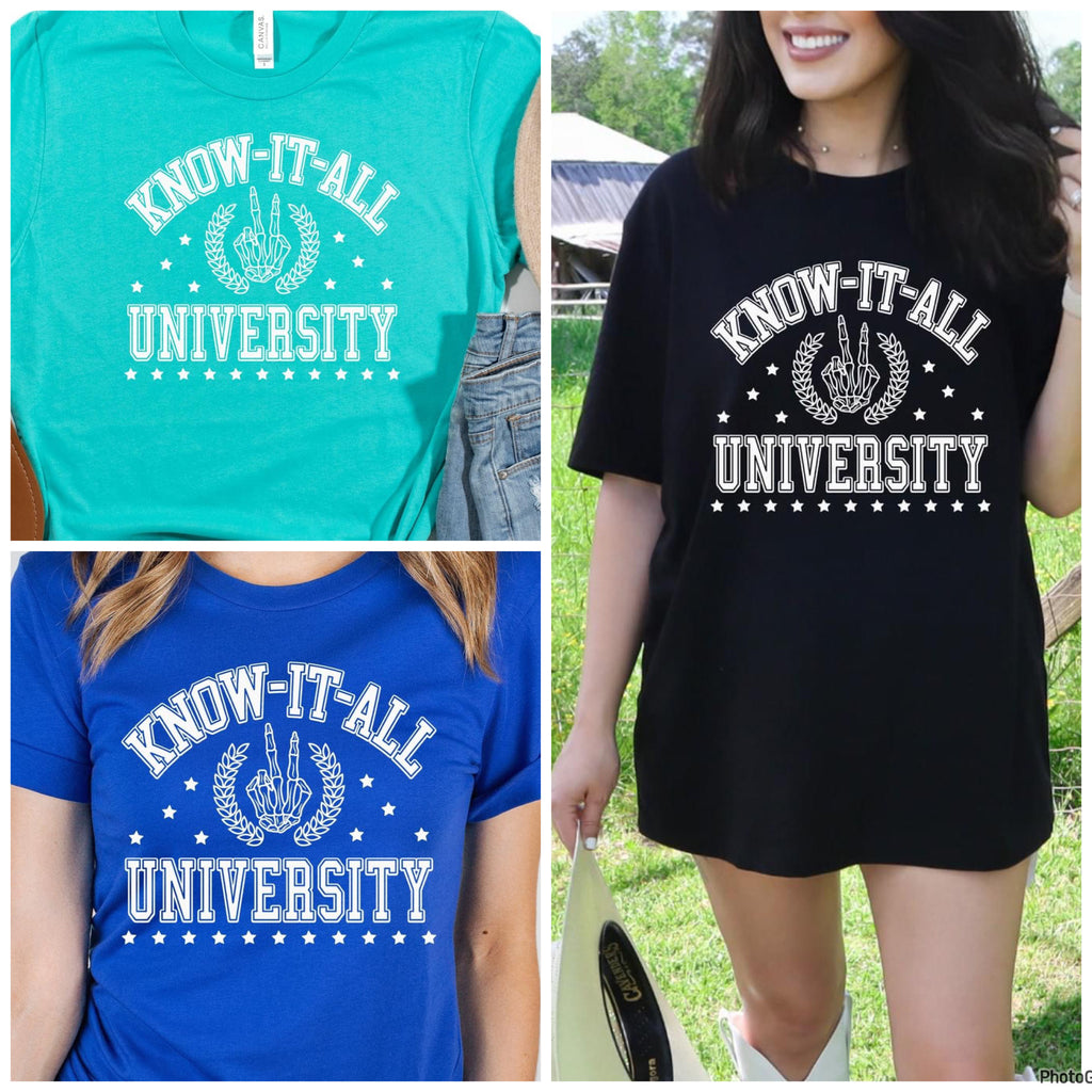 Know It All University Tee