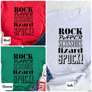 Rock Paper Scissors Lizard Spock Tee