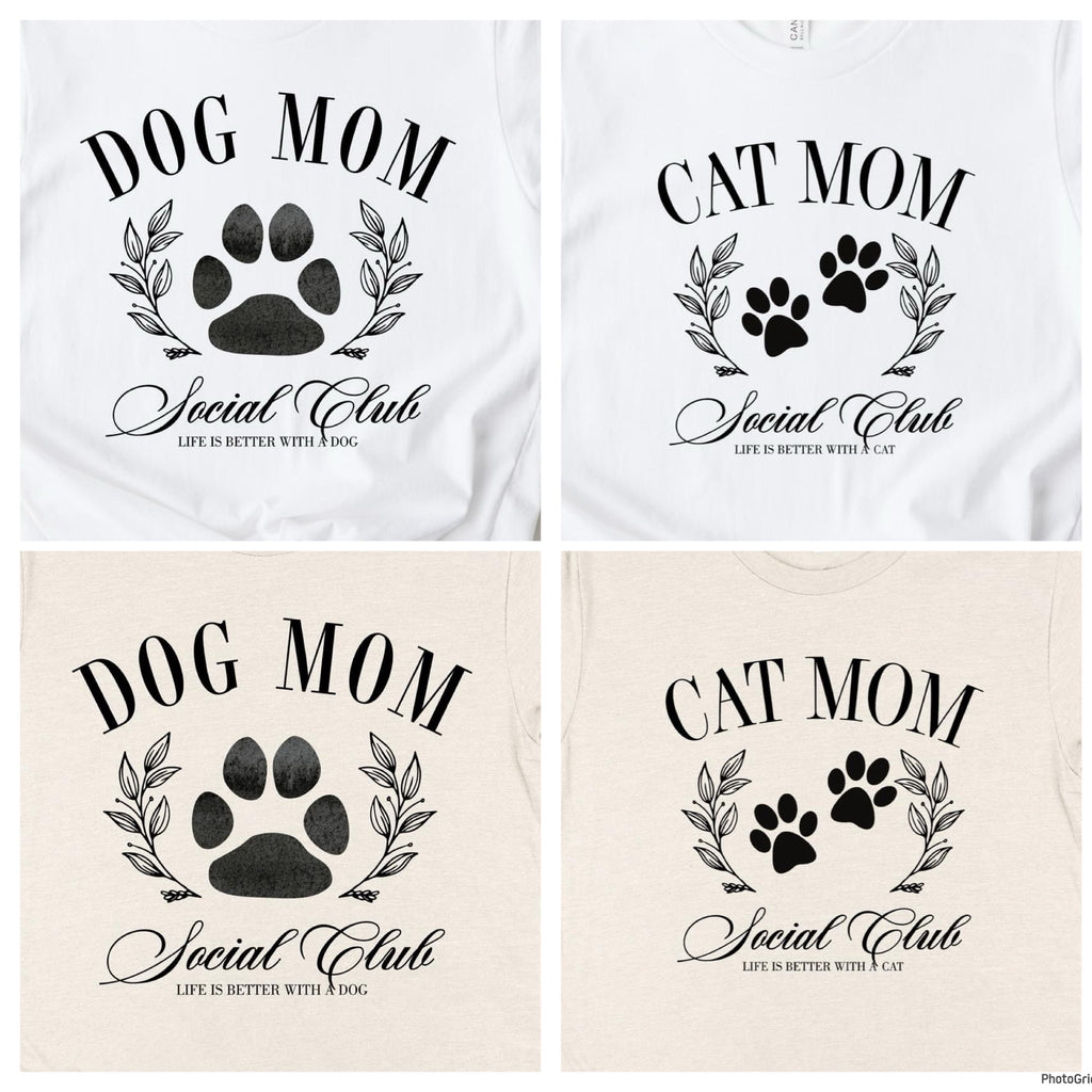 Dog or Cat Mom Socila Club Tee