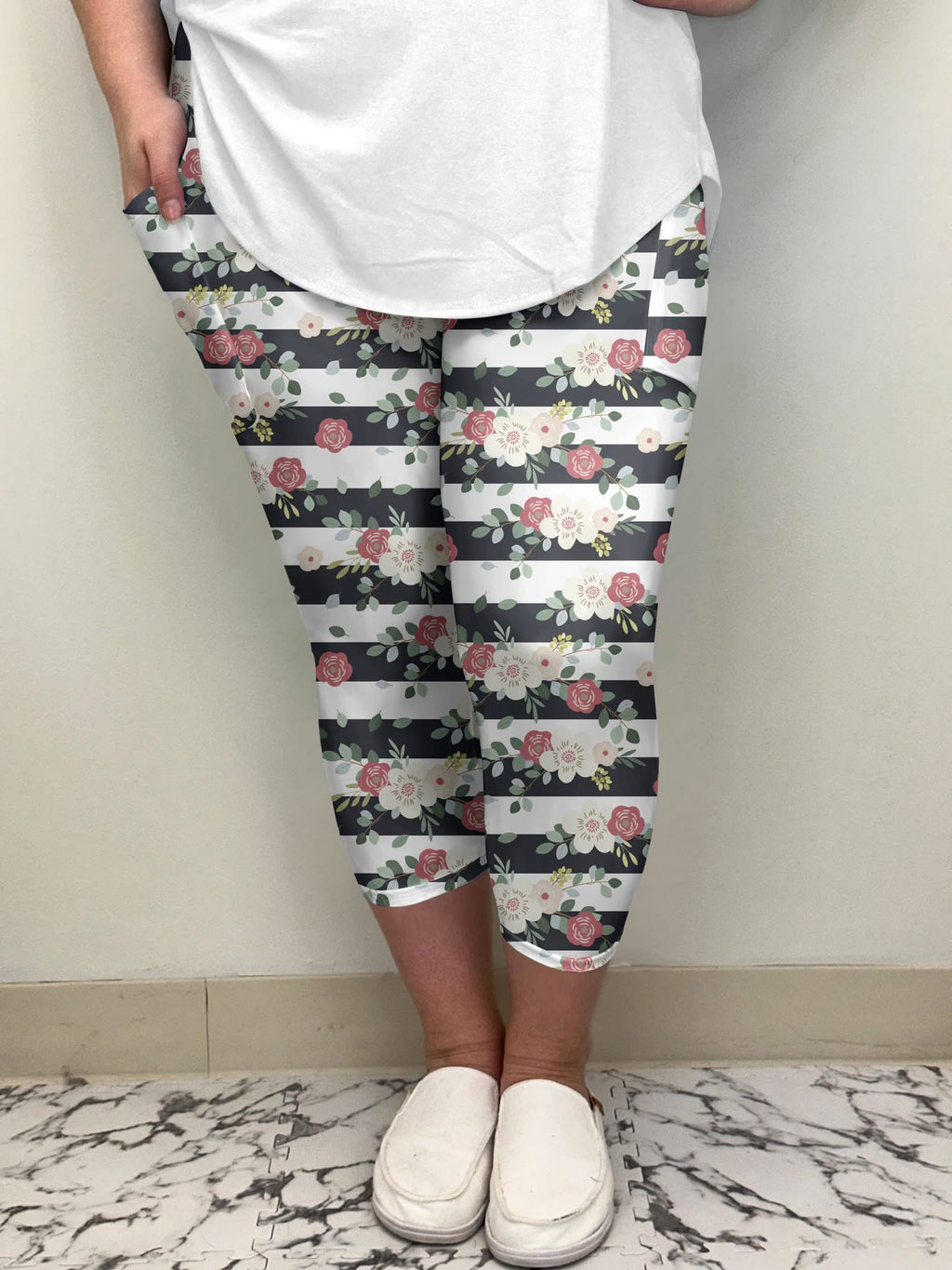 Floral stripes Capri. Os