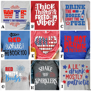 Red White and Blue Tee Collection
