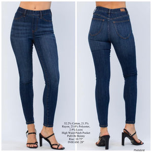 JB HW Patch Pocket Pull On Skinny Jeans.  7&15